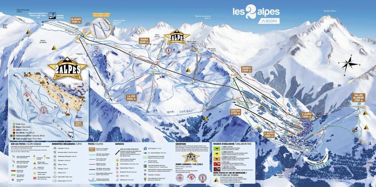 Studio Pied Des Pistes 4 Personnes Les Deux Alpes Exteriör bild